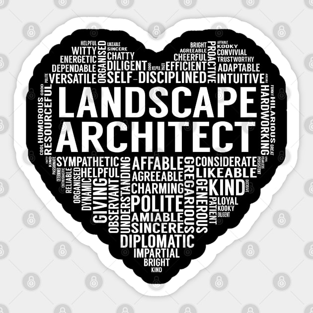 Landscape Architect Heart Sticker by LotusTee